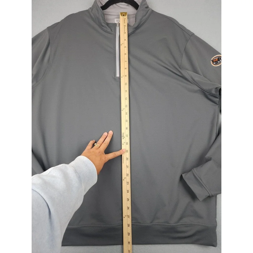 Peter Millar Pullover Mens 2XL Gray Quarter Zip Golf Stretch Layer MECEK40 